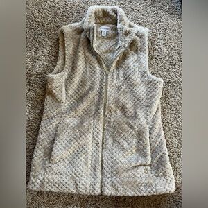 Calvin Klein Beige Plush Jacket vest